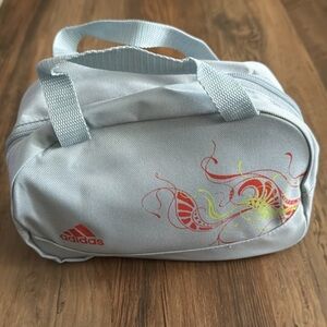 Adidas Sky Blue Duffel with Red and Yellow Accents